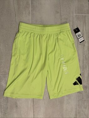 adidas Kids Neon Lime Athletic Shorts